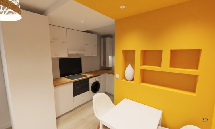 Rénovation d'un studio meublé à Dijon