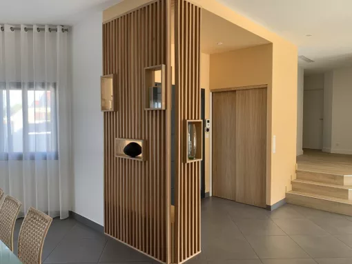 Rénovation d'une vaste pièce de vie - mobilier sur-mesure à Dijon, Dijon, Kréatitud Design d’intérieurs