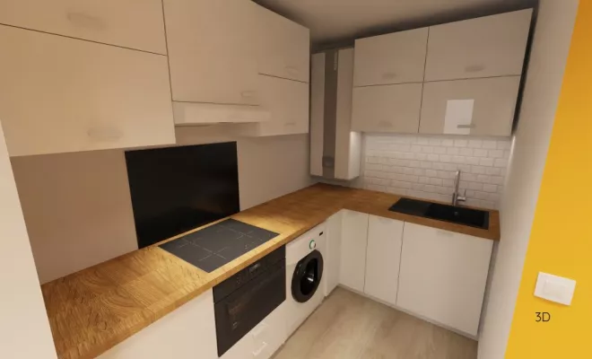 Rénovation et aménagement d'un studio meublé à Dijon, Dijon, Kréatitud Design d’intérieurs