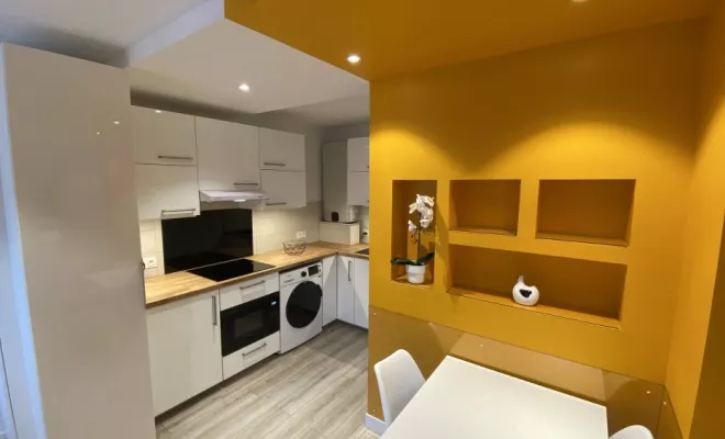 Rénovation et aménagement d'un studio meublé à Dijon, Dijon, Kréatitud Design d’intérieurs