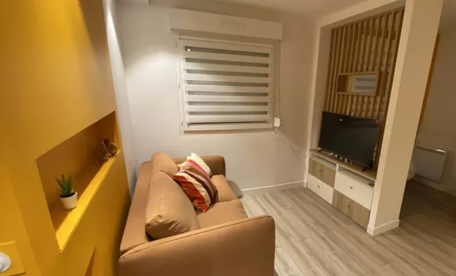 Rénovation et aménagement d'un studio meublé à Dijon, Dijon, Kréatitud Design d’intérieurs