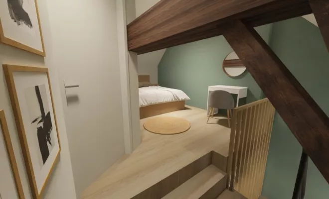 Rénovation d'un logement de tourisme à Dijon, Dijon, Kréatitud Design d’intérieurs