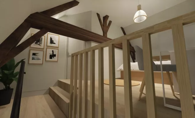 Rénovation d'un logement de tourisme à Dijon, Dijon, Kréatitud Design d’intérieurs