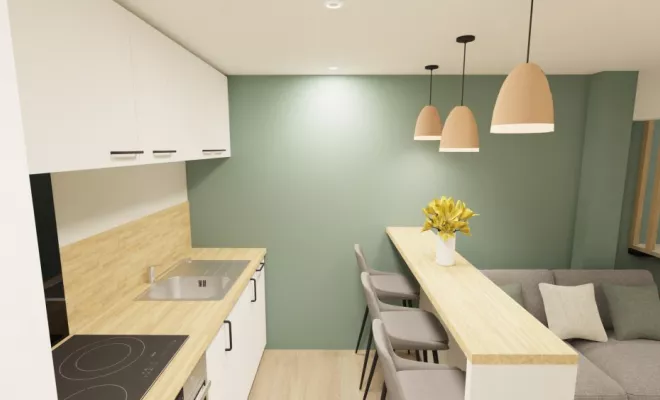 Rénovation d'un logement de tourisme à Dijon, Dijon, Kréatitud Design d’intérieurs