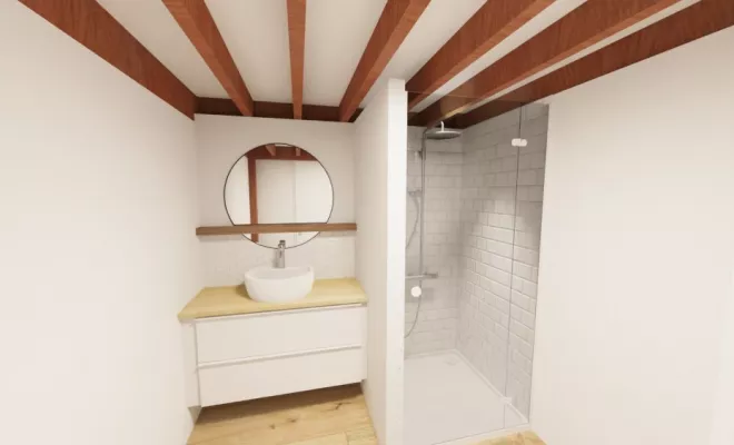 Rénovation d'un studio en duplex à Dijon, Dijon, Kréatitud Design d’intérieurs