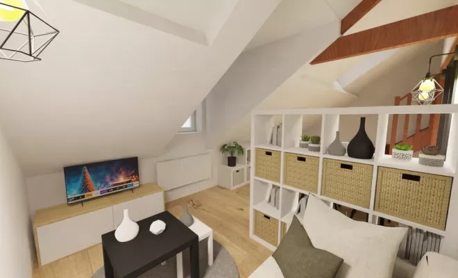 Rénovation d'un studio en duplex à Dijon, Dijon, Kréatitud Design d’intérieurs