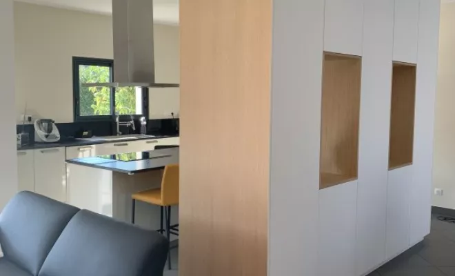 Rénovation d'une vaste pièce de vie - mobilier sur-mesure à Dijon, Dijon, Kréatitud Design d’intérieurs