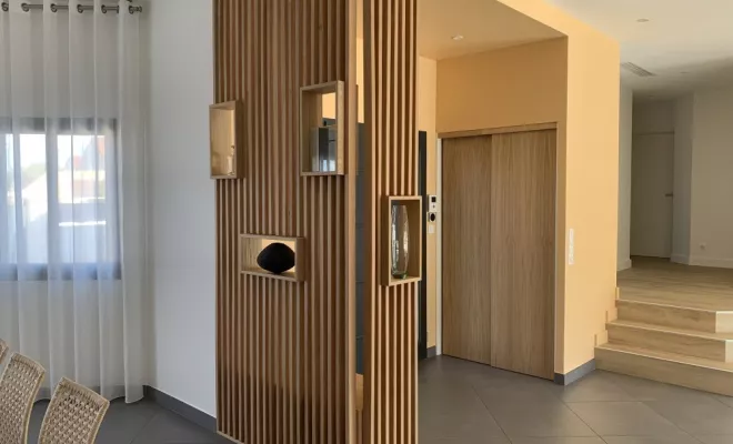 Rénovation d'une vaste pièce de vie - mobilier sur-mesure à Dijon, Dijon, Kréatitud Design d’intérieurs